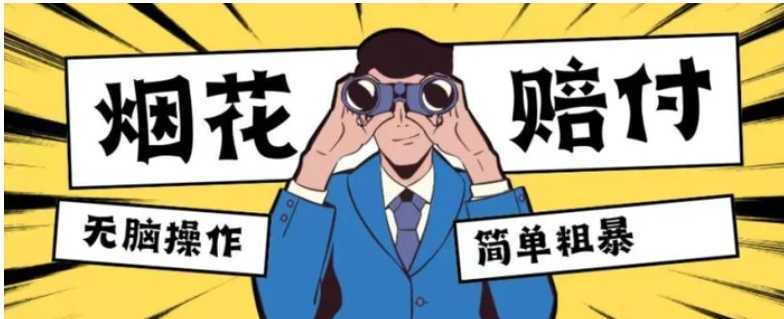 最新蓝海玩法，烟花爆竹赔付，单订单赔付200-500无脑操作【仅揭秘】