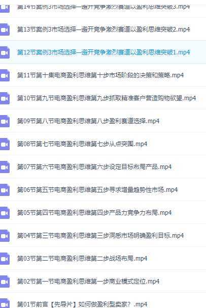 电商盈利-思维10步曲，老板必学的电商盈利底层逻辑课