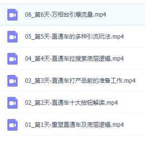 直通车&#038;万相台引爆流量班 6天打通你开直通车·万相台的任督二脉