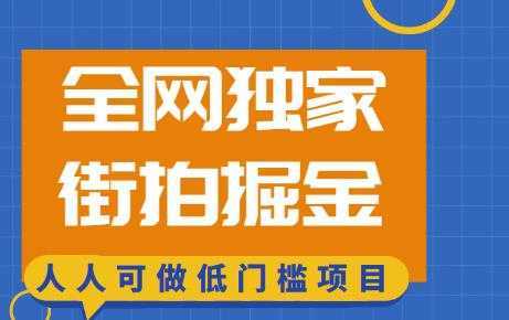 全网独家一街拍掘金，低门槛人人可做的赚钱项目【揭秘】