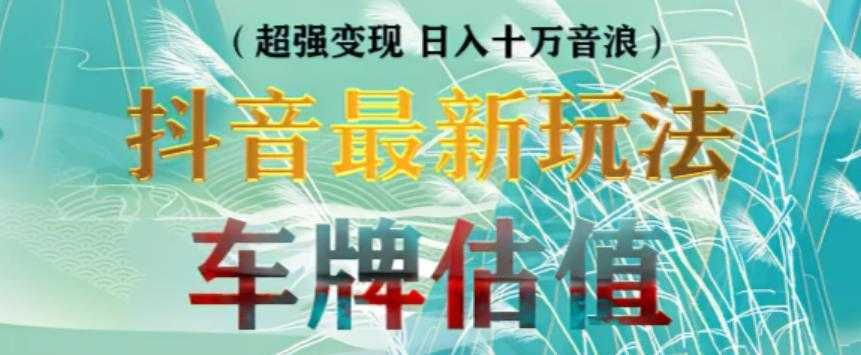 抖音最新无人直播变现直播车牌估值玩法项目，轻松日赚几百+【详细玩法教程】