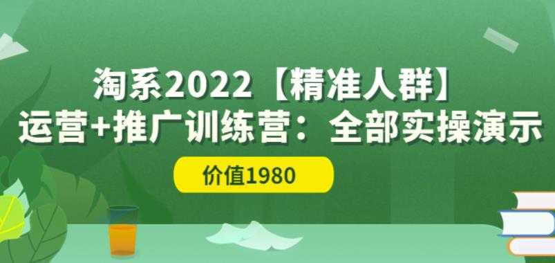 淘系2022【精准人群】运营+推广训练营：全部实操演示