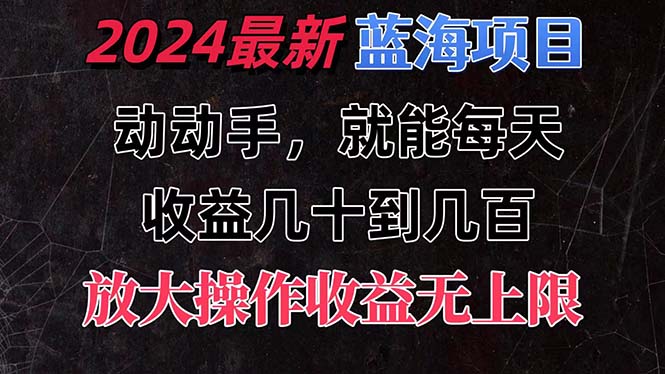 有手就行的2024全新蓝海项目，每天1小时收益几十到几百，可放大操作收&#8230;
